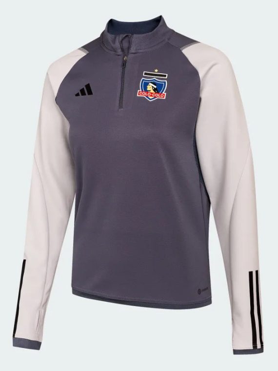 Poler??n Adidas Colo Colo Entrenamiento Gris Mujer
