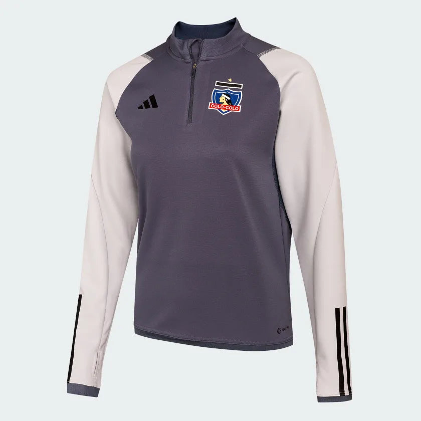 Poler??n Adidas Colo Colo Entrenamiento Gris Mujer