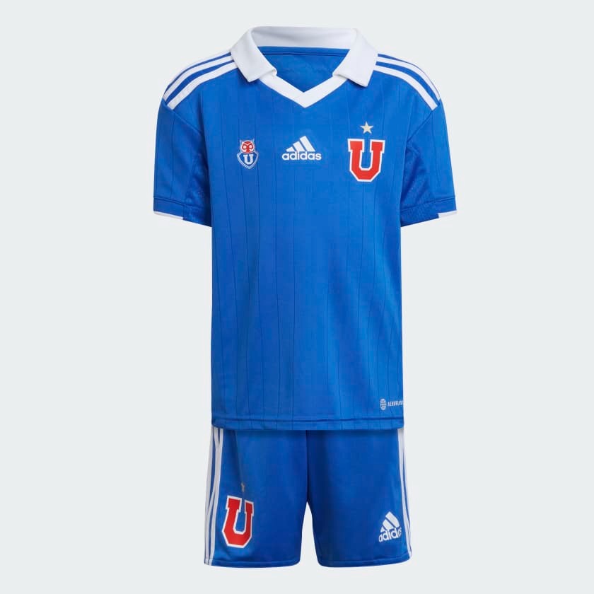 Conjunto Adidas Universidad de Chile local 2022 Infantil