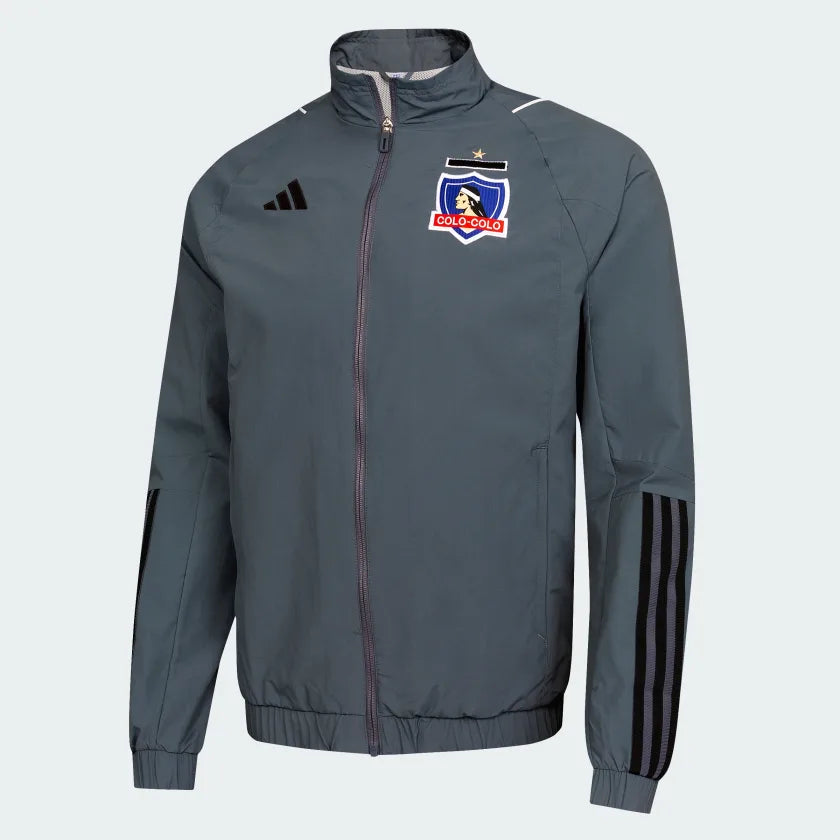 Chaqueta Adidas Colo Colo Gris Adulto